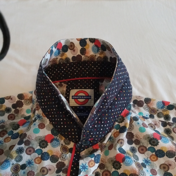 Jermyn and Bond Phycadelic Mod shirt. UK XL talored slim fit. Jermyn & Bond. - Picture 5 of 9